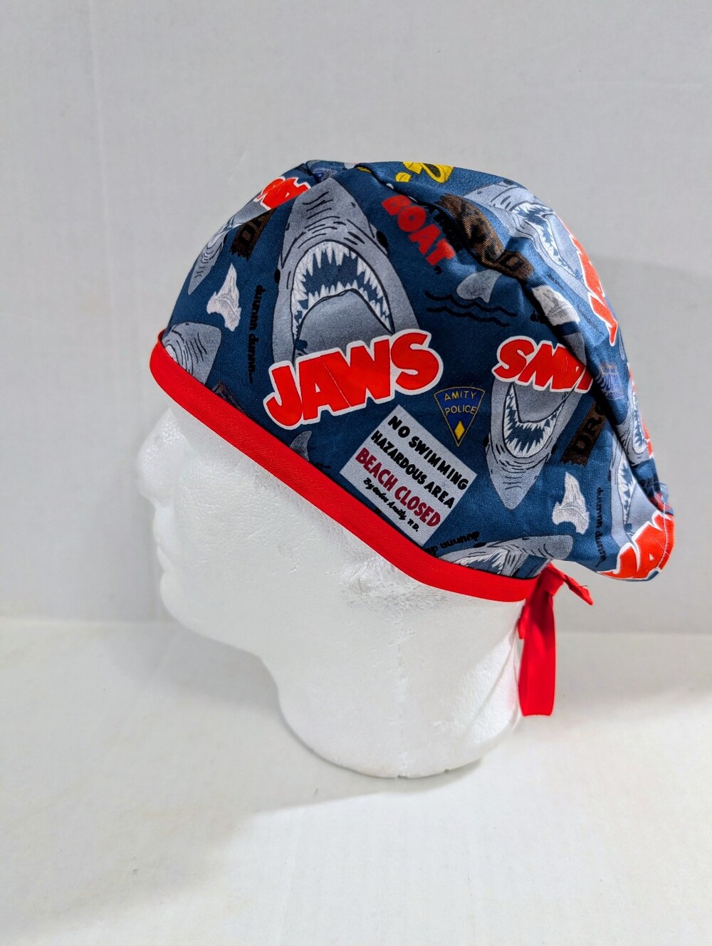 Shark, Jaws, Skull Cap, Scrub Cap, Chemo Hat
